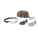 Очки защитные Goggles BOLLE COMBAT Tan with Clear, Smoke and Yellow lens [BOLLE]